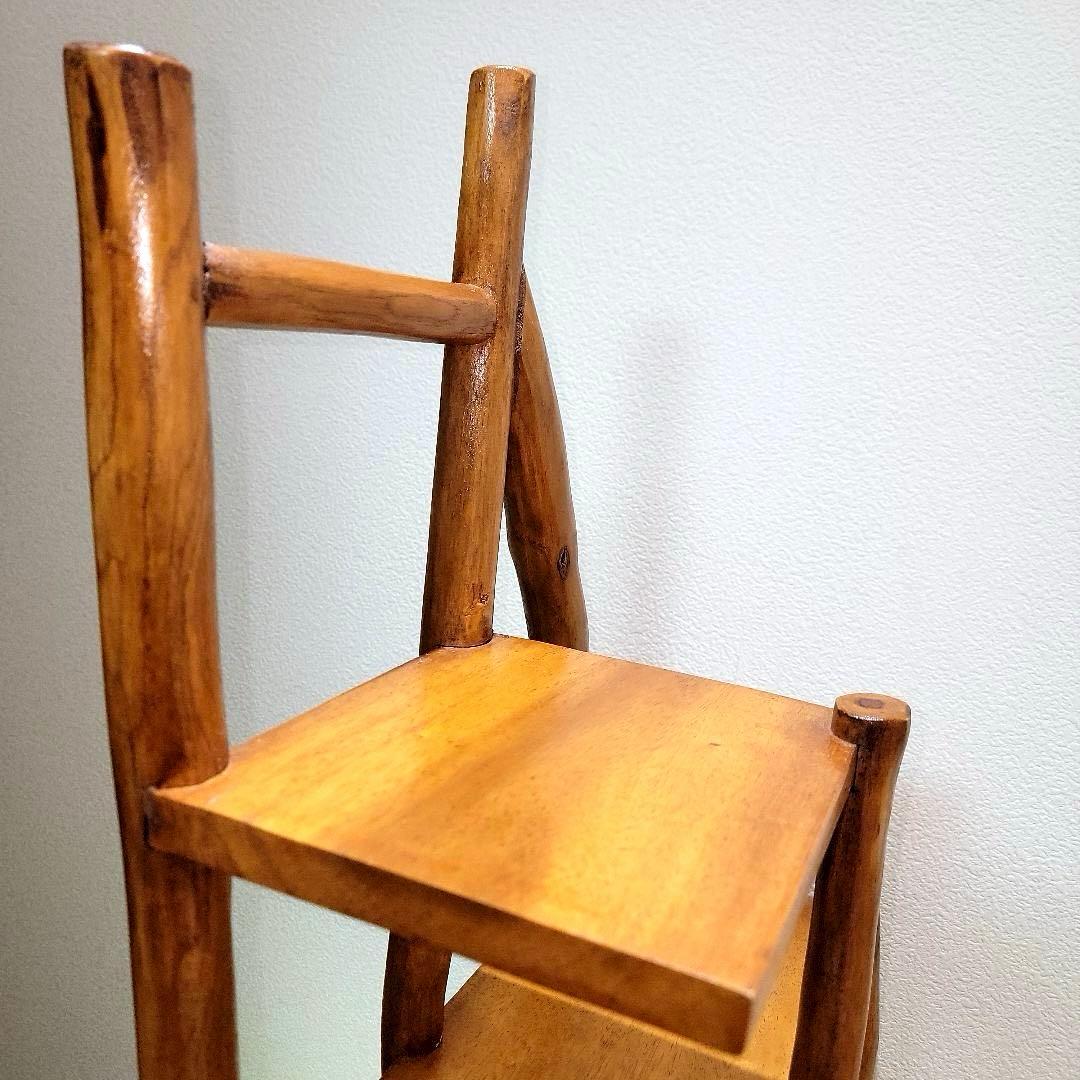 アジアン家具 バリ 木製 花台 チーク材ナチュラルラック