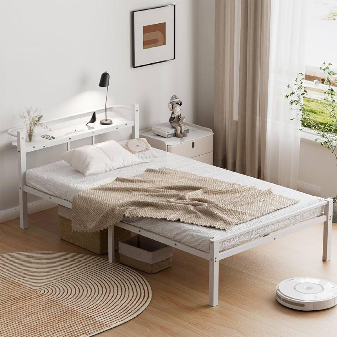 ベッドフレーム シングル ベッド 宮棚 2口コンセント USB Type-C