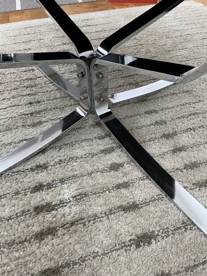 ファルコンチェア　スチール 本革　黒レザー　リプロダクト