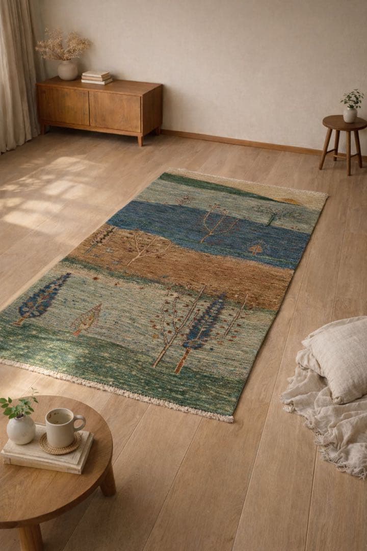 トルコ絨毯 手織りウール 155×71cm 保証書付