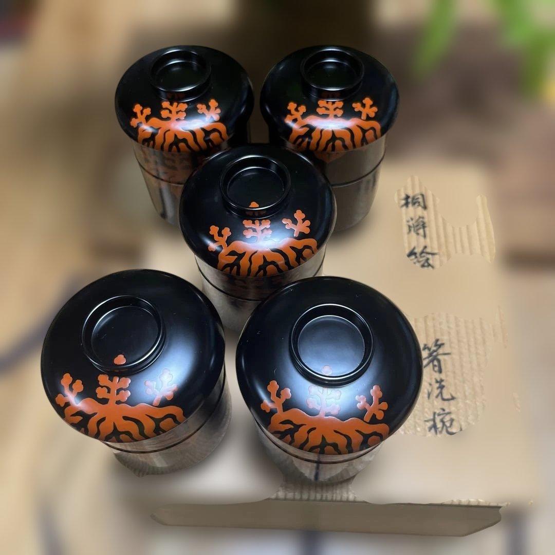 箸洗椀　桐蒔絵