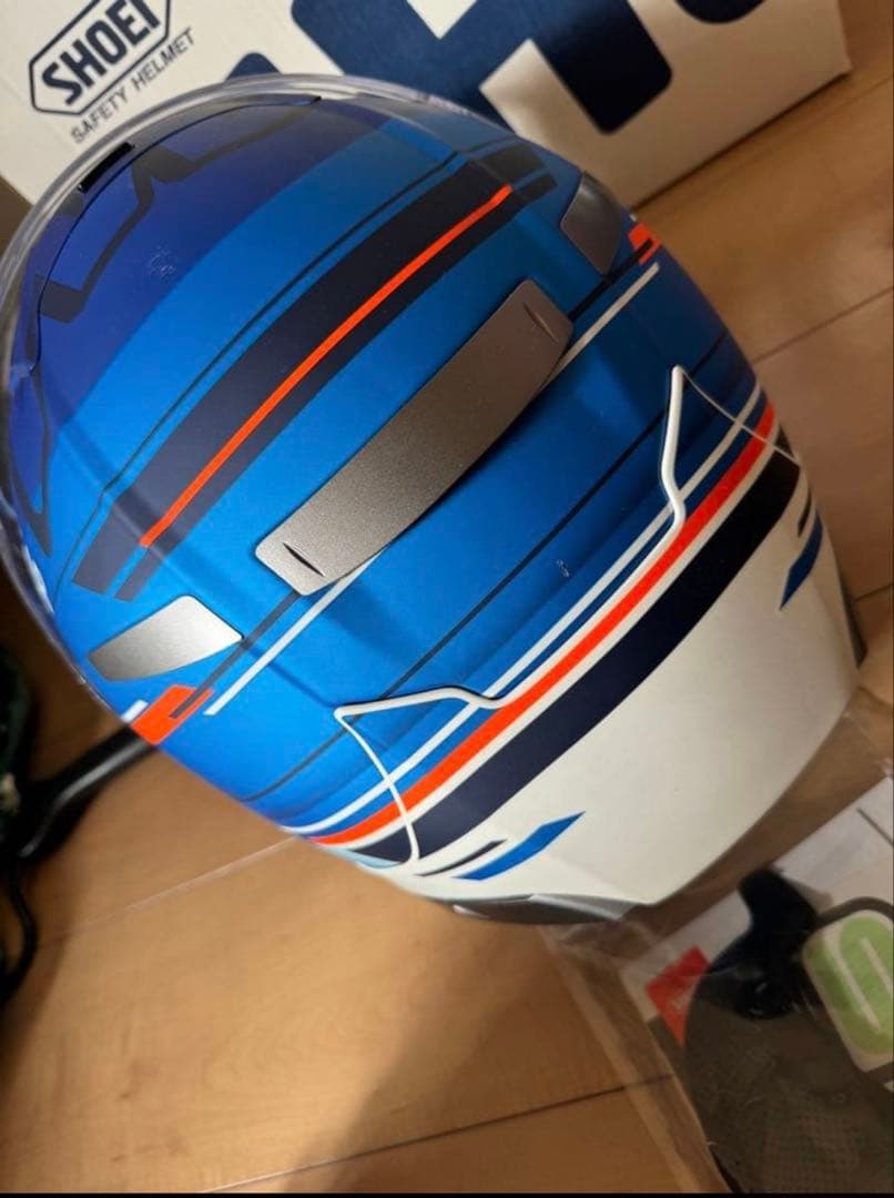 SHOEI フルフェイスヘルメット 青/白/オレンジ