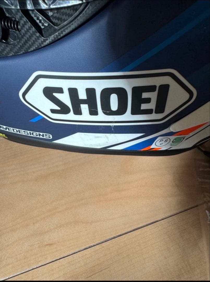 SHOEI フルフェイスヘルメット 青/白/オレンジ
