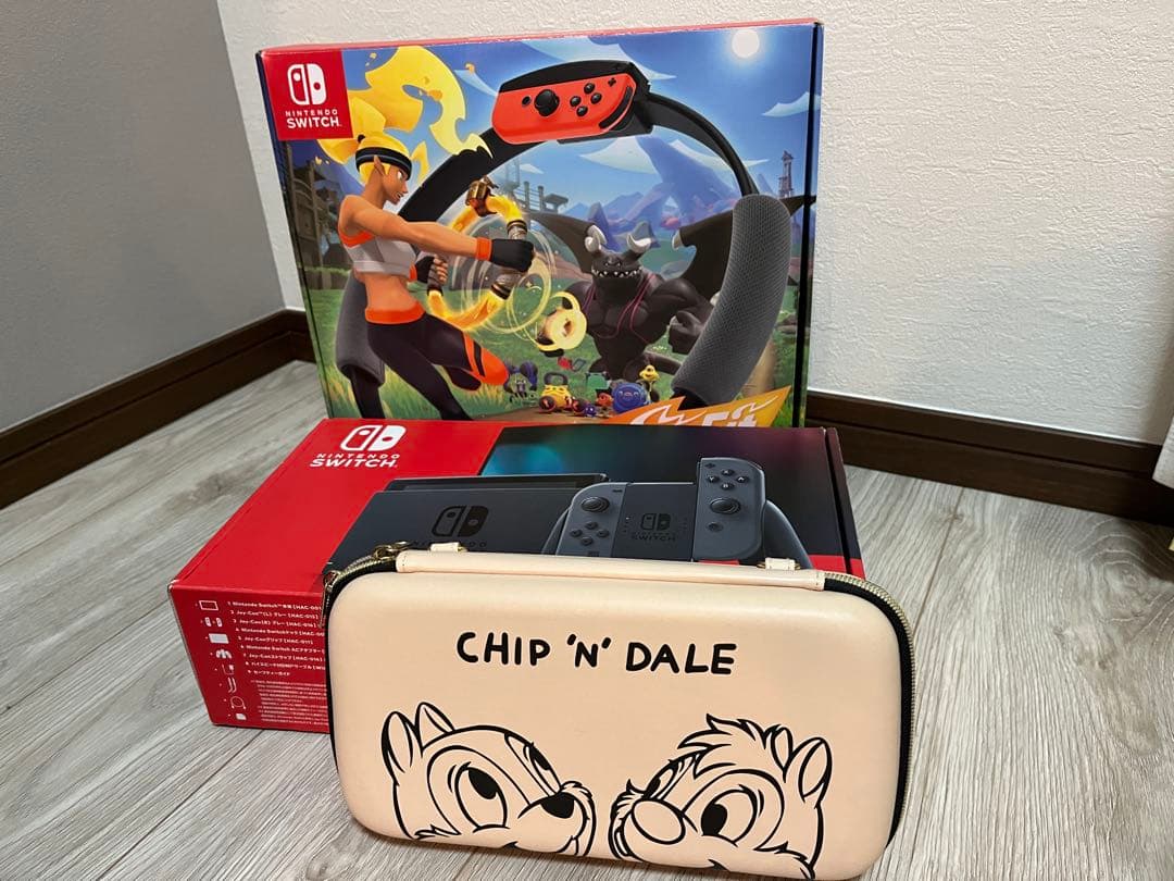 Nintendo Switch 本体 チップとデールケースリングフィット付き