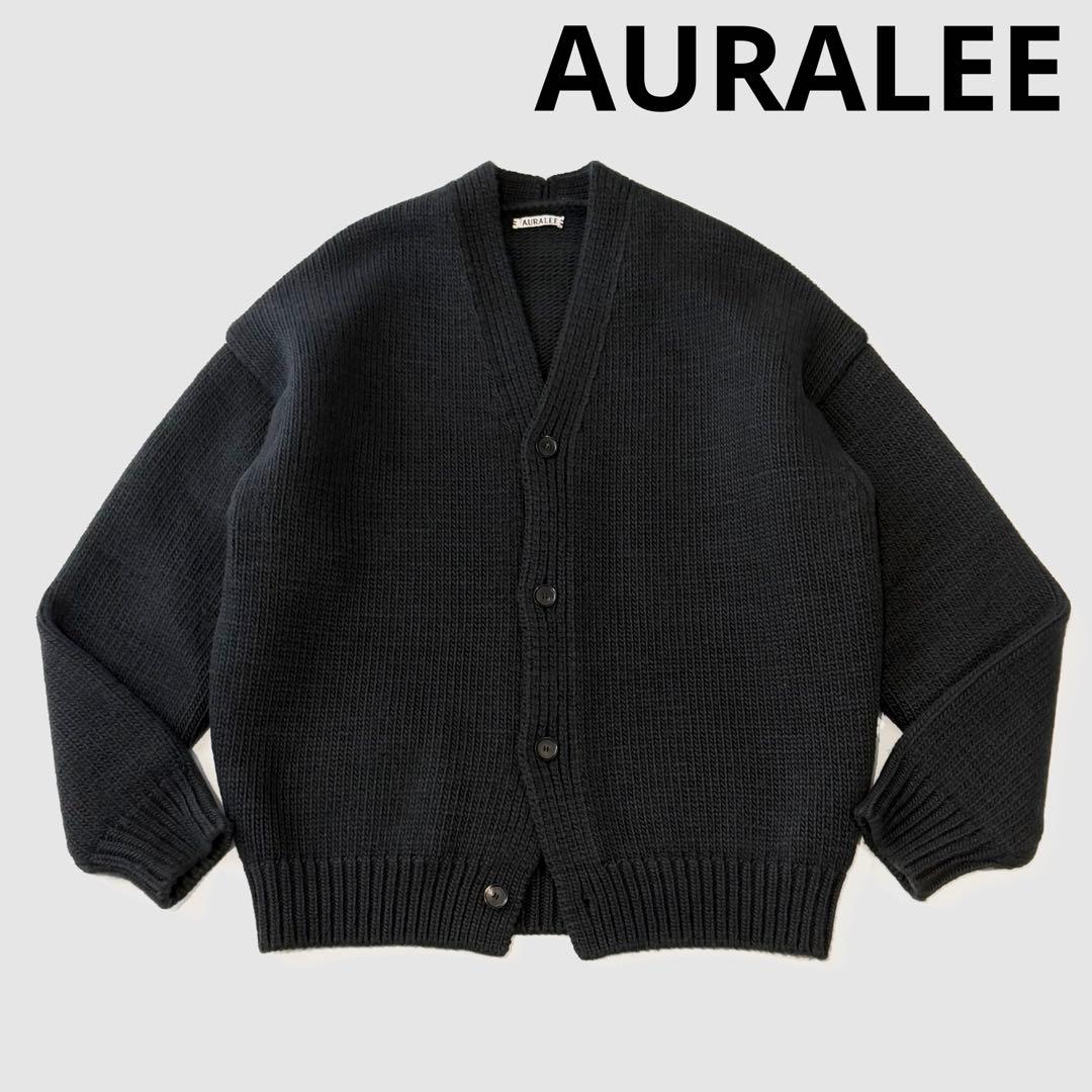 トップス AURALEE SUPER MILLED KNIT BIG CARDIGAN