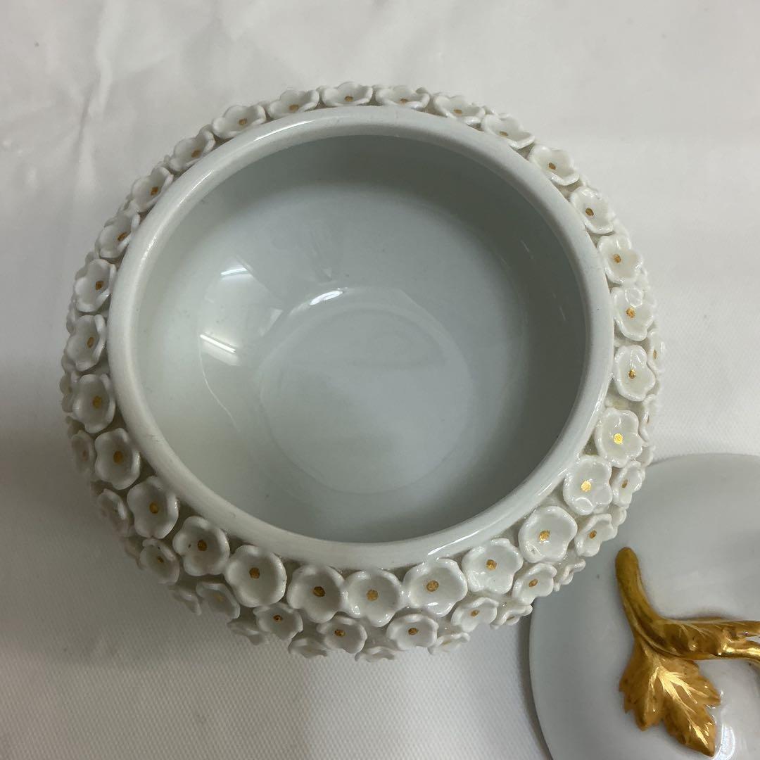 7805⑥★Meissen スノーボール ボンボニエール 小物入れ★