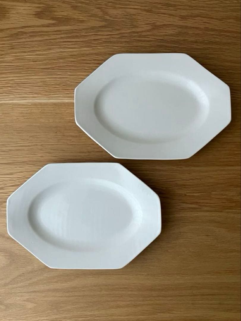 岡田直人　オクトゴナル プレート 　八角 長皿　2枚セット