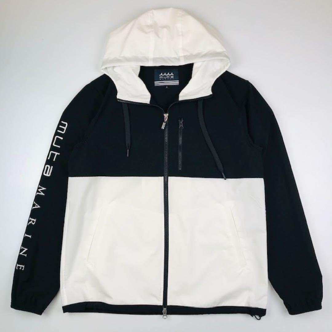 美品★muta・ムータ WAVEロゴ刺繍 4WAYストレッチフーディー(6)