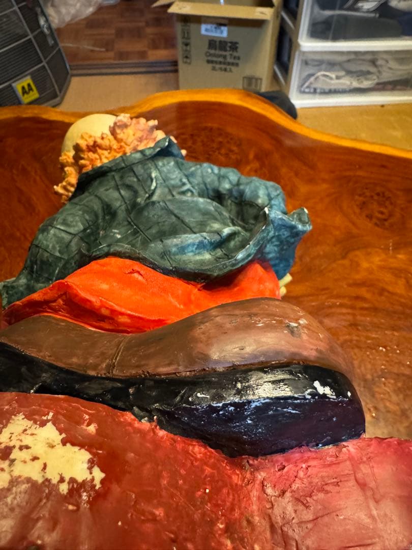 昭和レトロ　ビンテージピエロ造形置物石膏製？作者不明