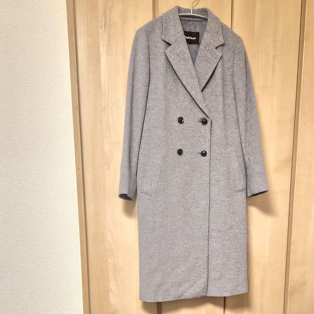 Paul Stuart　ウール カシミア ロングコート グレー