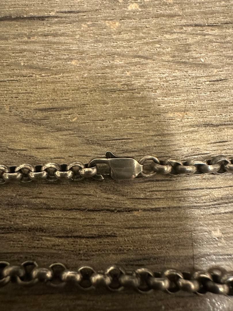 シルバー925ネックレス ロールチェーン幅約4.5mm長さ約47cm