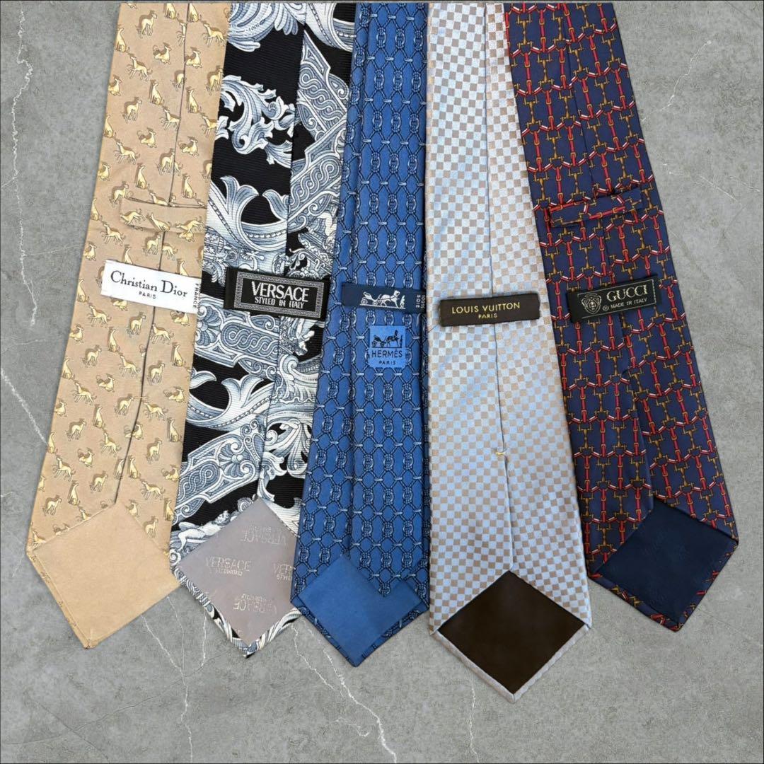 ハイブランドネクタイ 50本セット 全てシルク エルメス ヴィトン まとめ売り