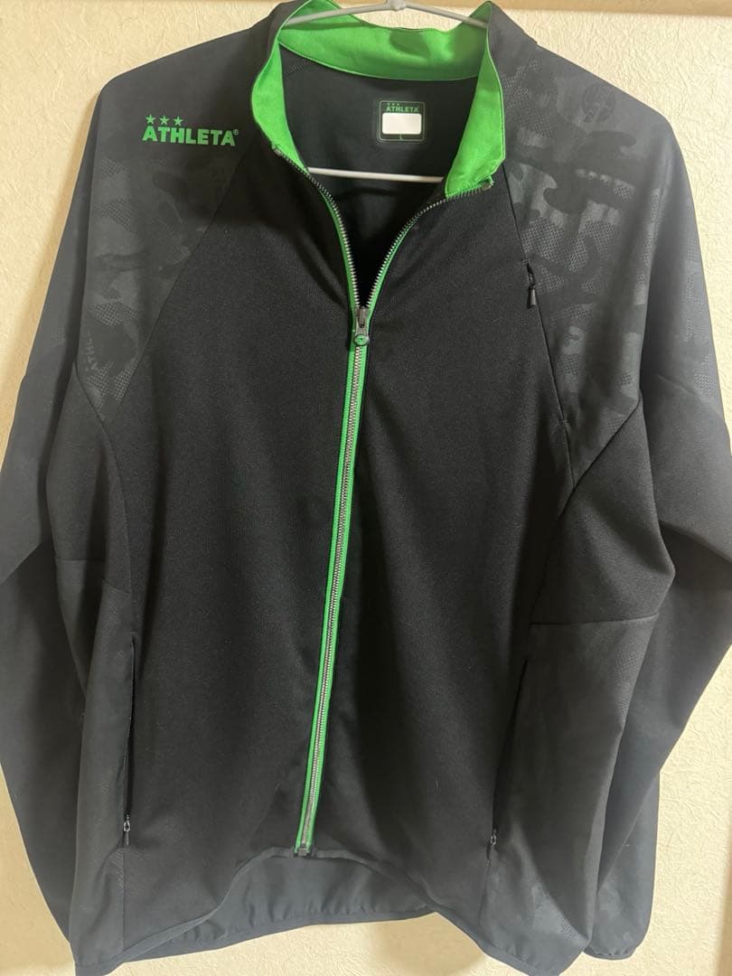東京ヴェルディ選手支給品　ATHLETA ジャージ 上下セットL 黒/緑