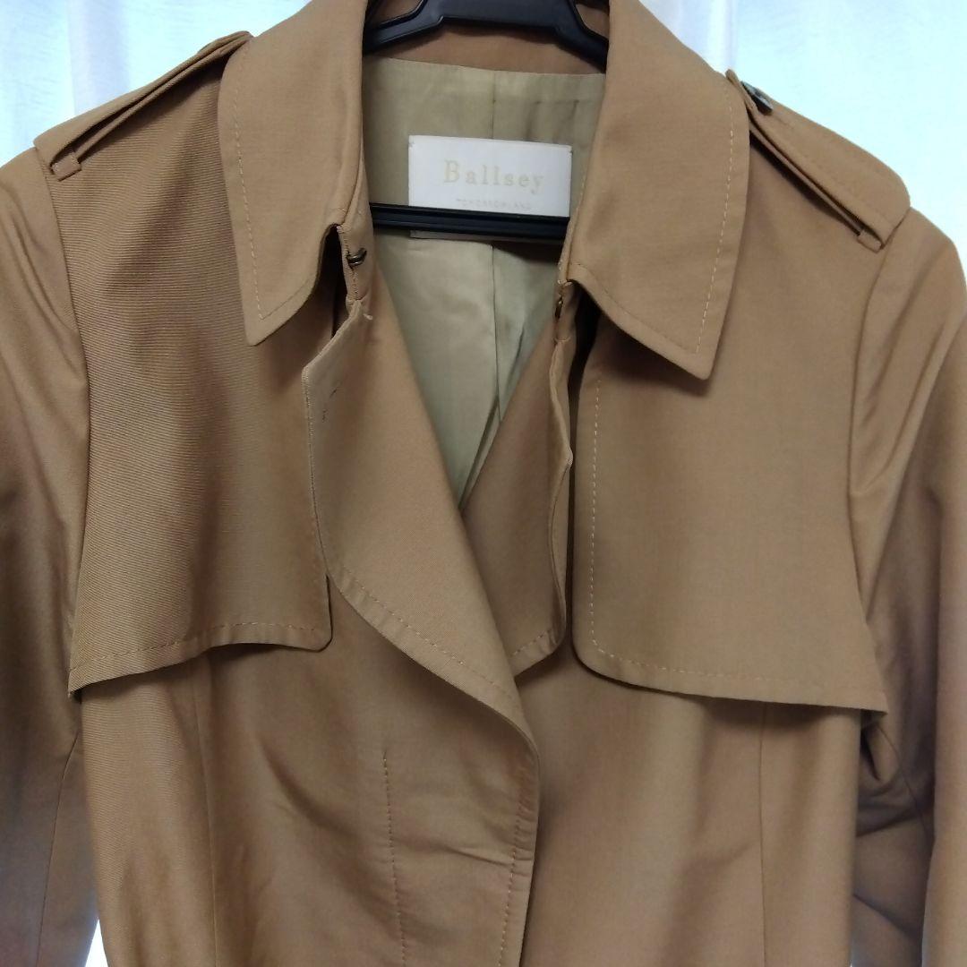 美品✨TOMORROWLAND　ベージュ トレンチコート ウール シルク