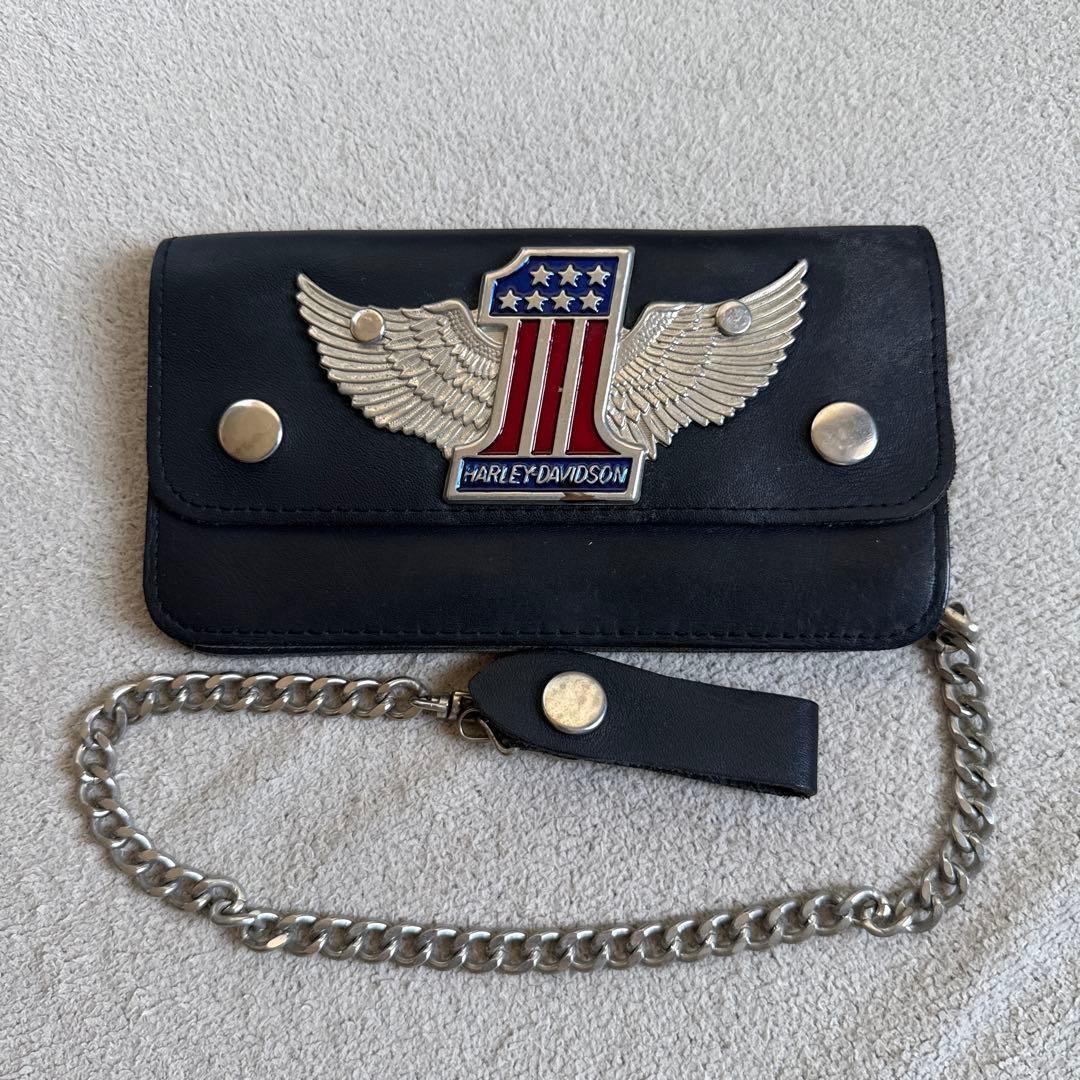 Harley-Davidson ブラック長財布 チェーン付き