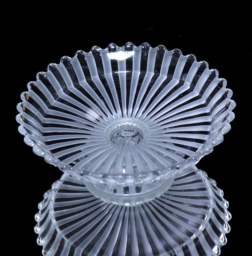 オールド・バカラ 稀少 艶消し加工 大型 コンポート コート・アルテルネ・デポリ