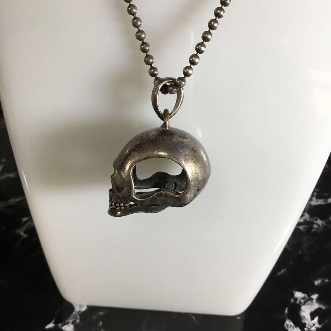 ロエン Roen Silver 925 スカル ボールチェーン ネックレス
