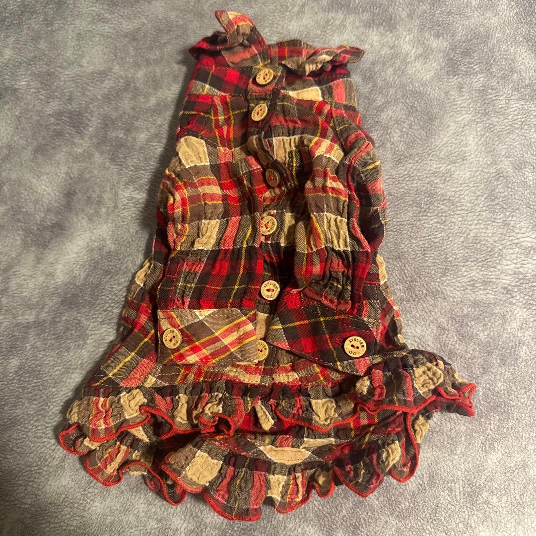 アトリエGG 長袖チェックワンピース