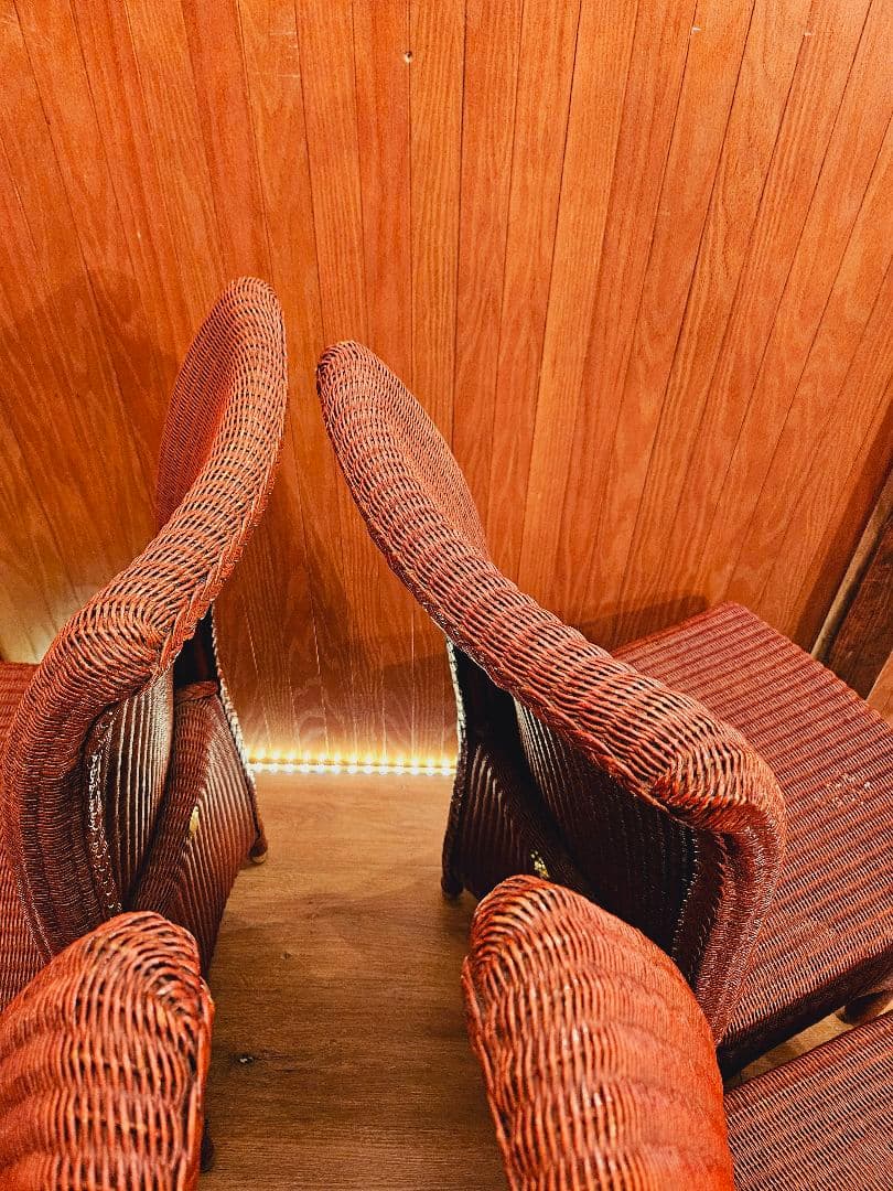 ロイドルーム LLOYD LOOM ハイバックチェア イギリスアンティーク １脚