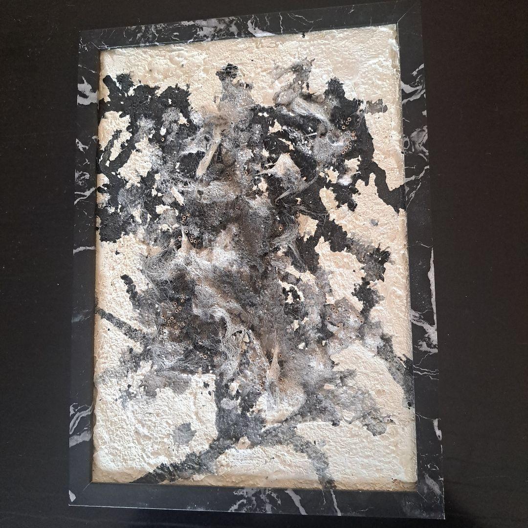 漆喰アート　タイトル　蟻地獄