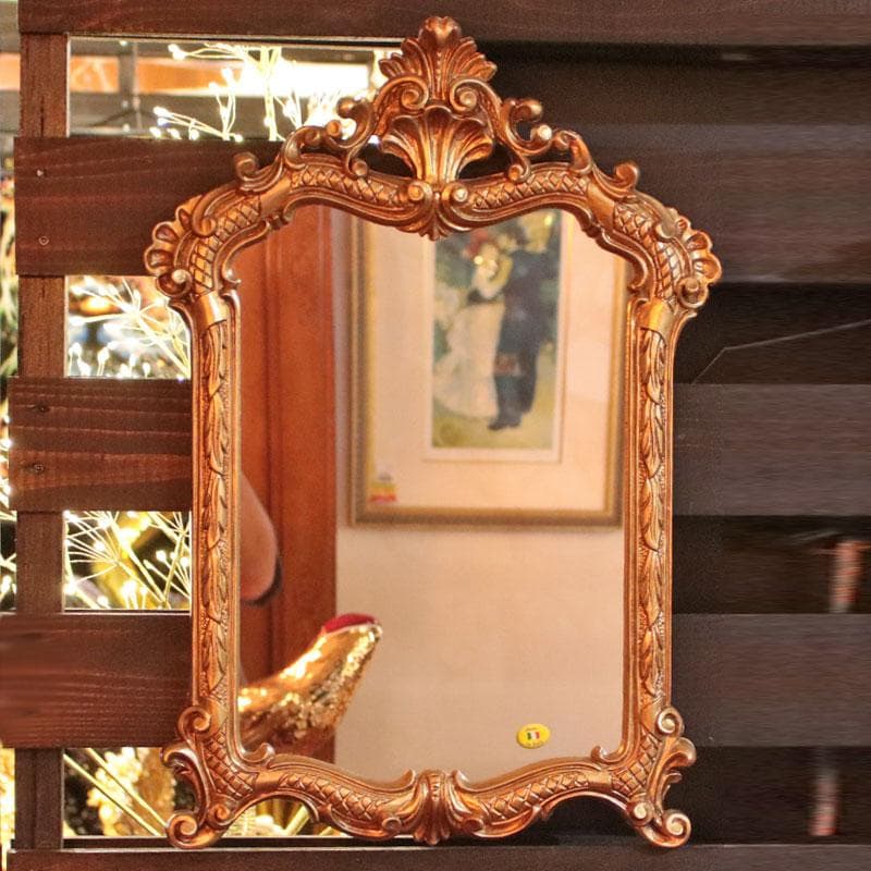 ウォールミラー イタリア製 ゴールド 金 壁掛け 124-676