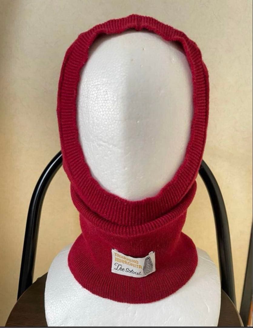 ソロイスト　 22AW バラクラバ　希少カラーレッド　タートルネックウォーマー