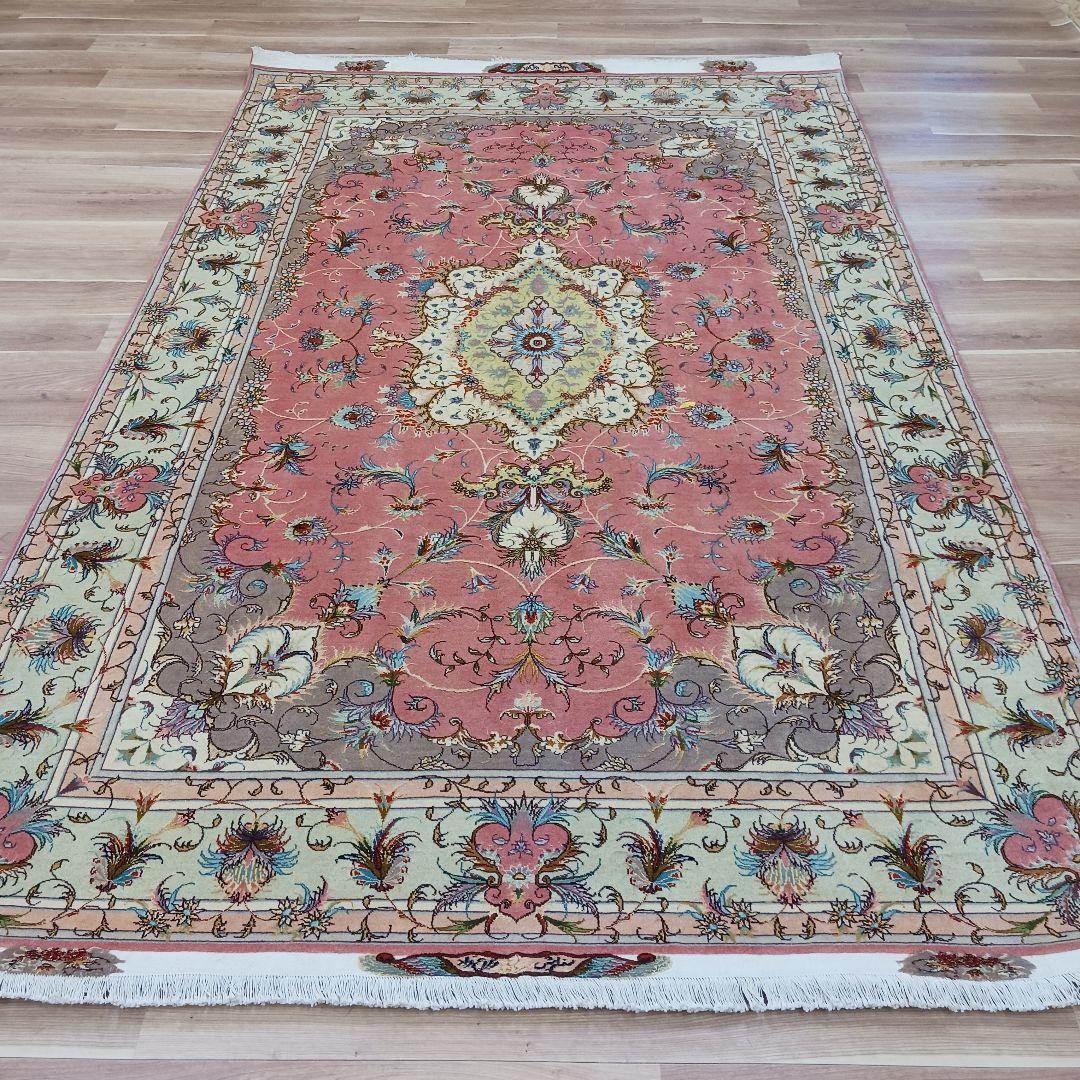 専用Y3054 ペルシャ絨毯 タブリーズ産 ザレザデ工房 ウール 手織り 3m