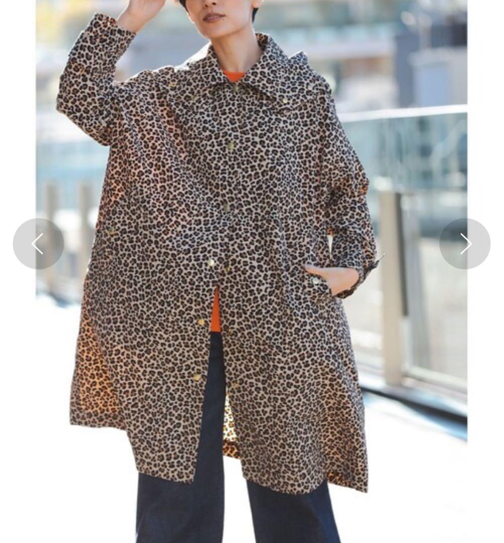 新品　トラディショナルウェザーウェア　フード レオパード レイン　コート