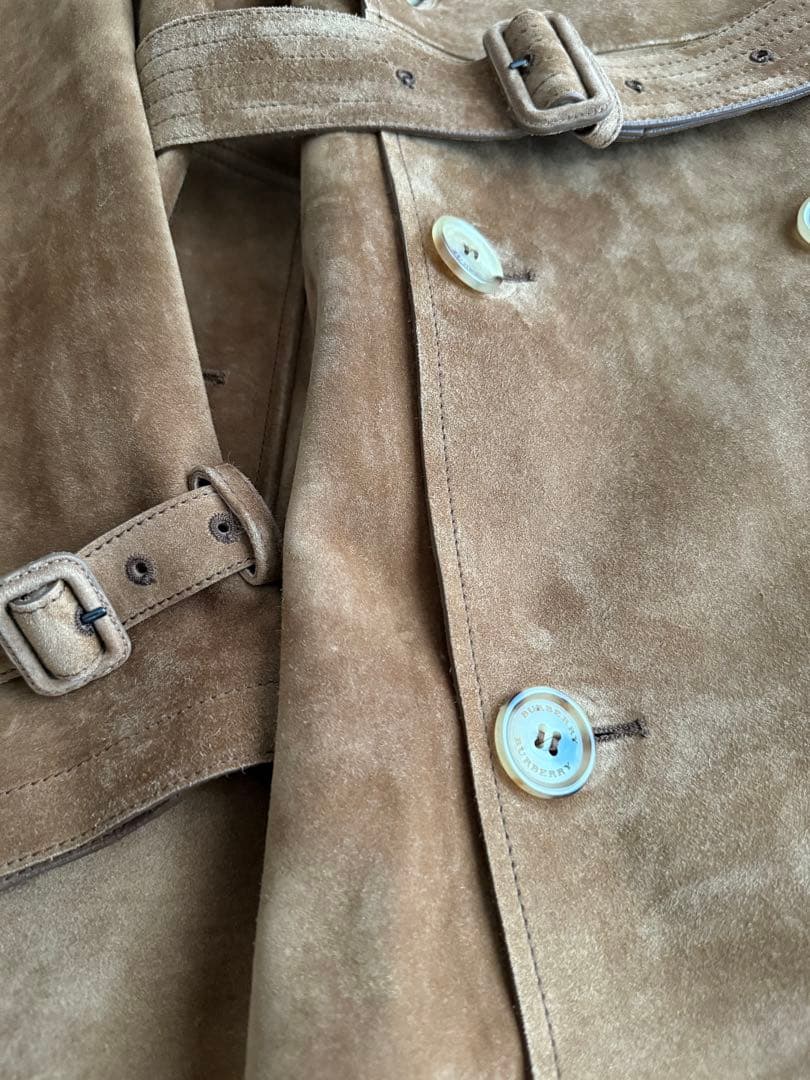 新品同様　Burberry バーバリー　オールレザー　トレンチコート