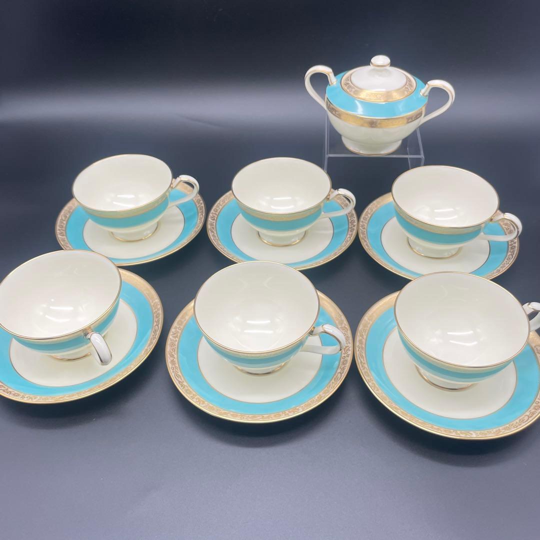 未使用品 ノリタケ SHEFFIELD カップ＆ソーサー 6客 シュガーポット