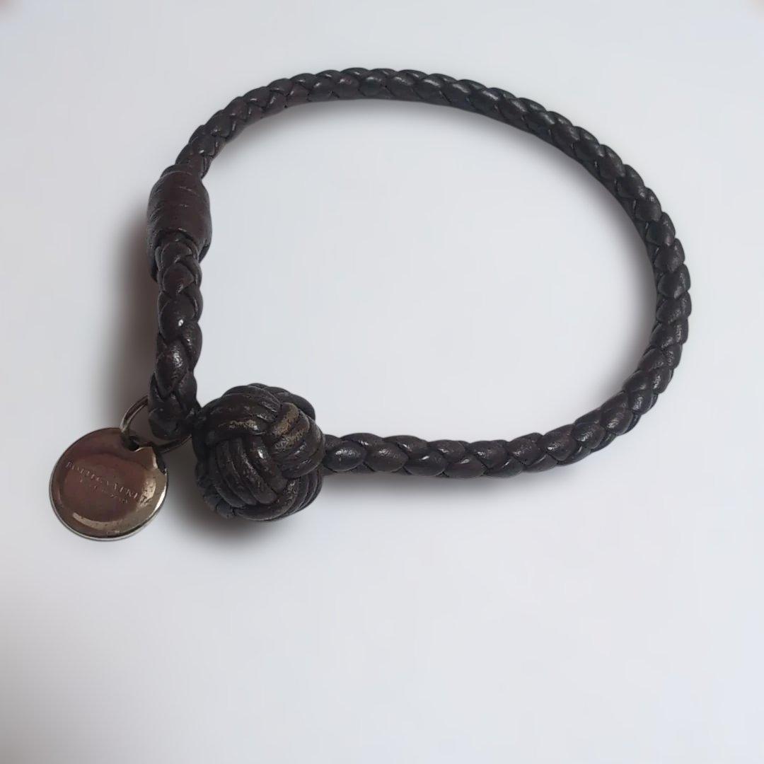 Bottega Veneta ブラウンレザー ブレスレット メンズ レディース