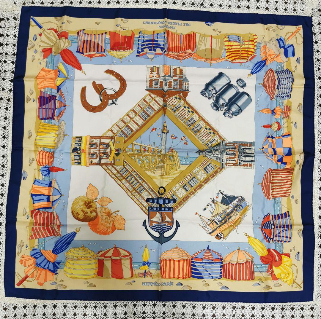 エルメス　HERMES　スカーフ　CHARMES DES　PLACES