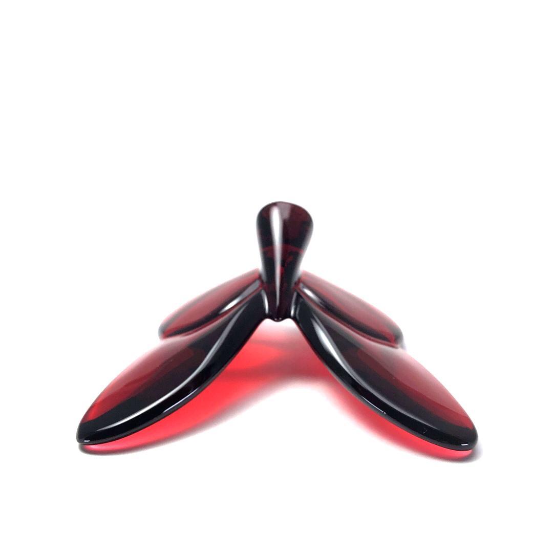 【美品】バカラ／ラッキーバタフライ クリスタル レッド／BC407