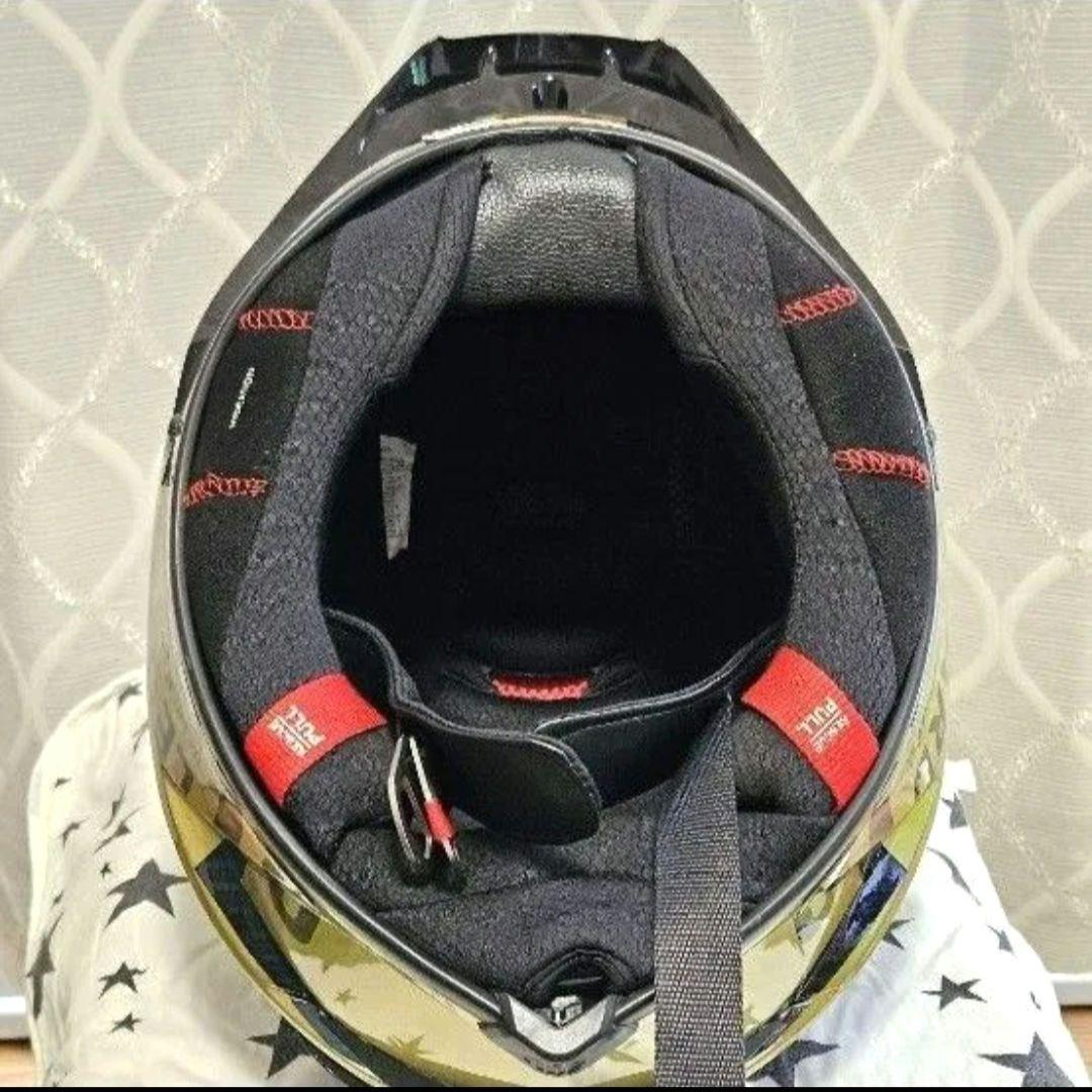 気まぐれ値下げ‼️本日最終日‼️AGV風ゴールドカーボン調 レプリカヘルメット