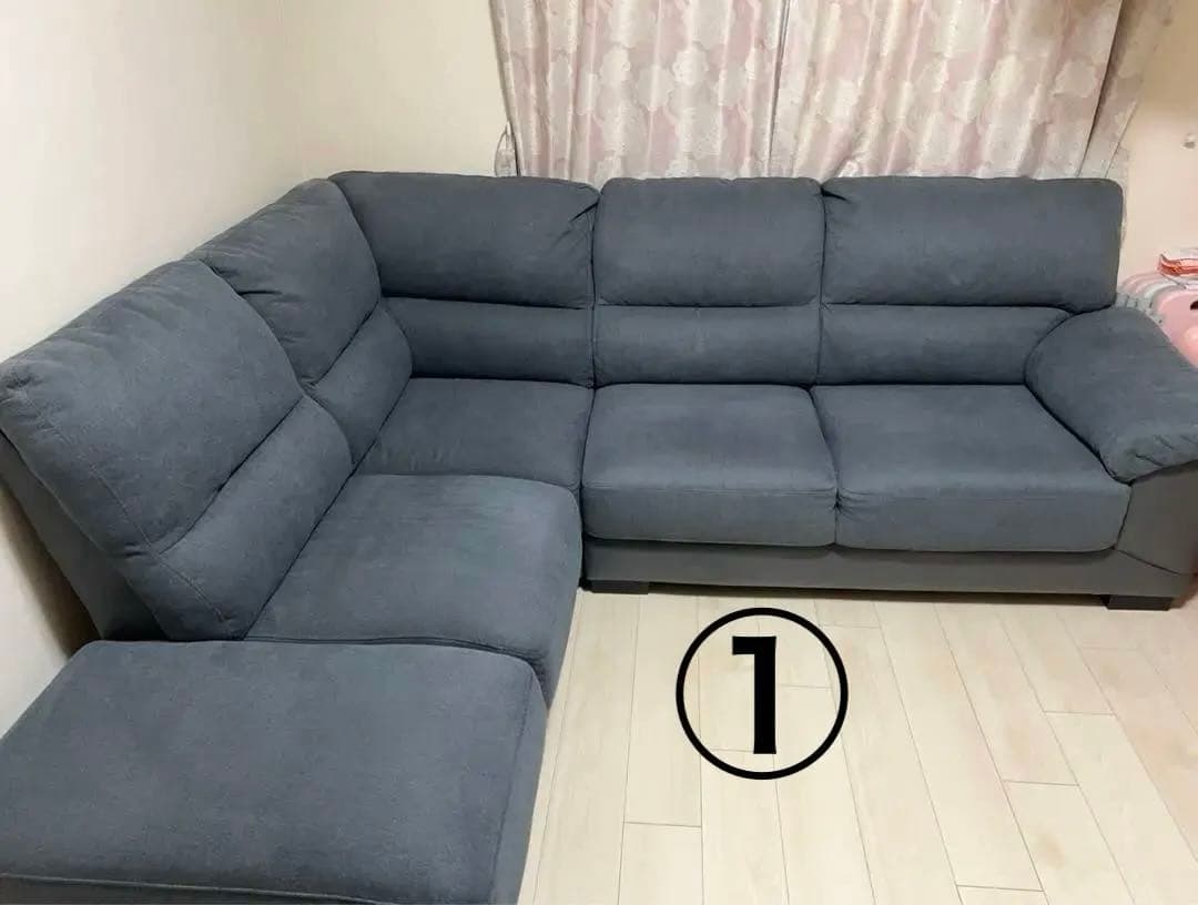 ニトリ L字カウチソファ 3〜4人掛け① 右カウチ