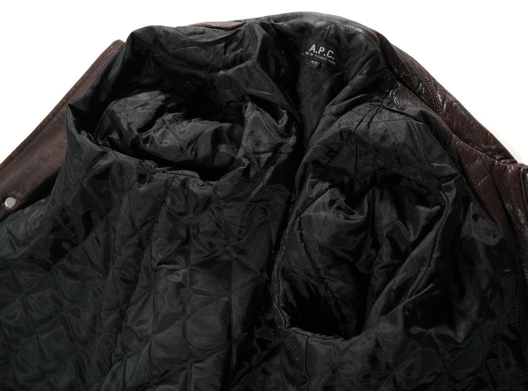 00s A.P.C. ラムレザー ジャケット 羊革 イーストバイウエスト XS