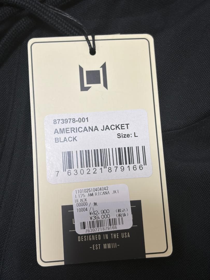 【専用】L1 AMERICANA ジャケット 黒 メンズ L 新品　パンツセット