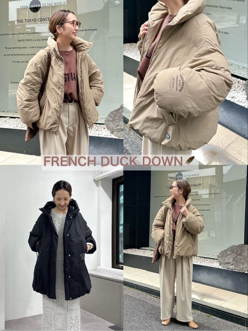 新品 25AW フレンチダックダウンジップアップジャケット