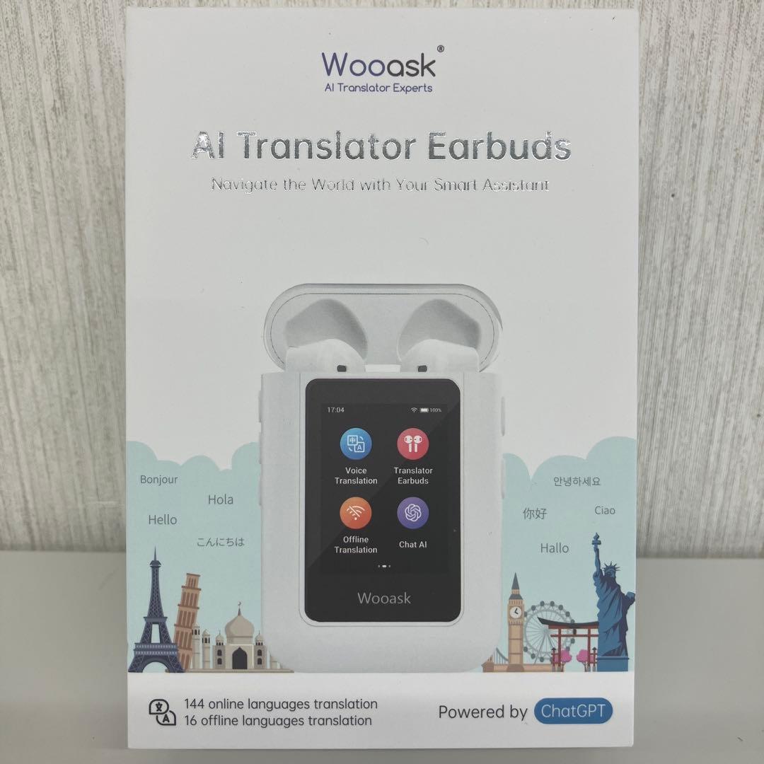旅行用家電 Wooask AI Translator Earbuds