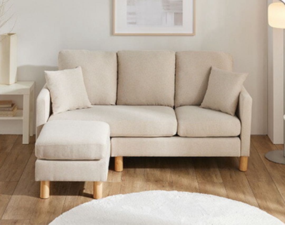 ソファ　リビングソファ　L字ソファ　フロアソファ　ソファセット　ベージュ