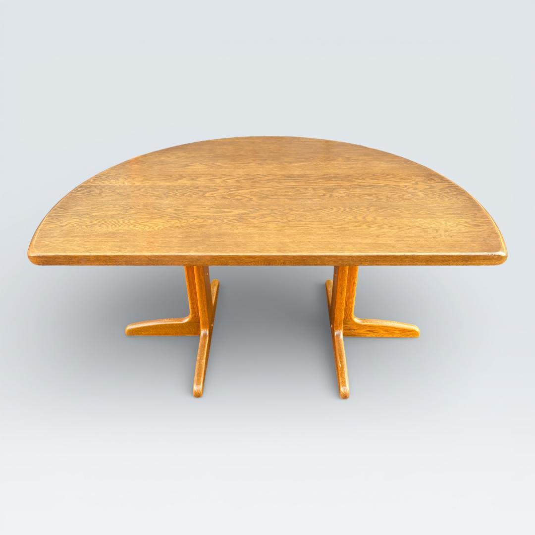 【最終価格】浜本工芸 ダイニングテーブル 半円 135cm オーク材 皇室御用達