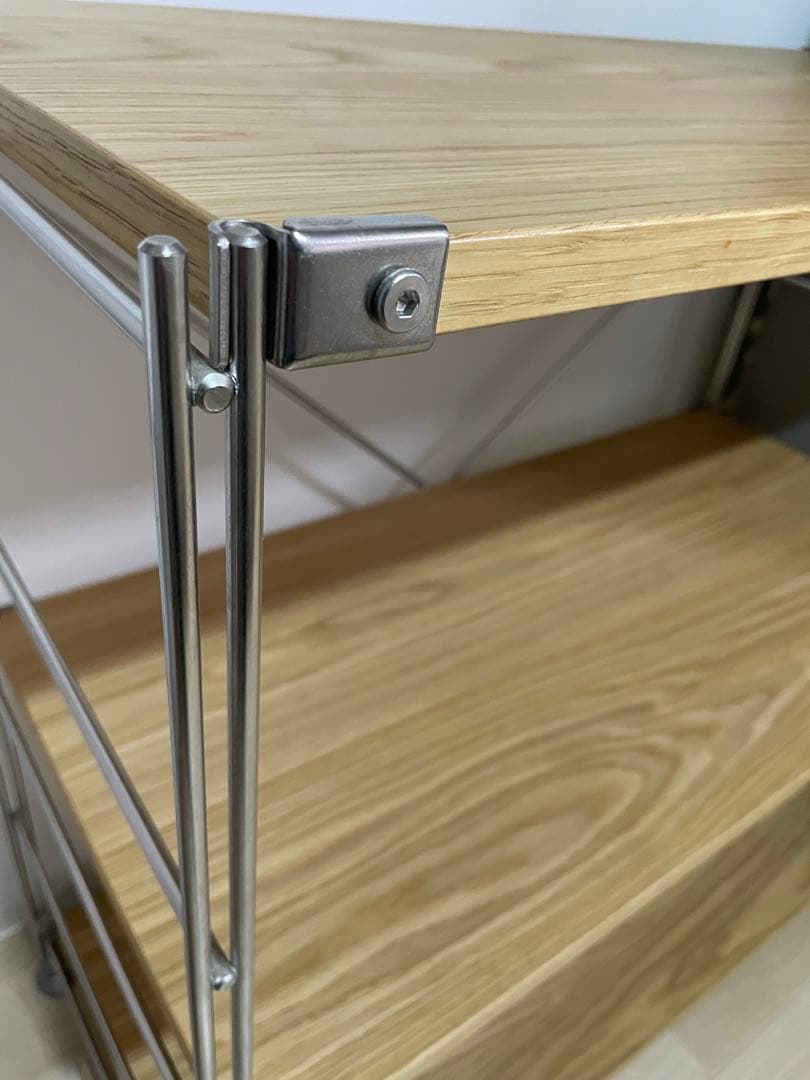 無印⭐︎スチールと木製の3段オープンシェルフ