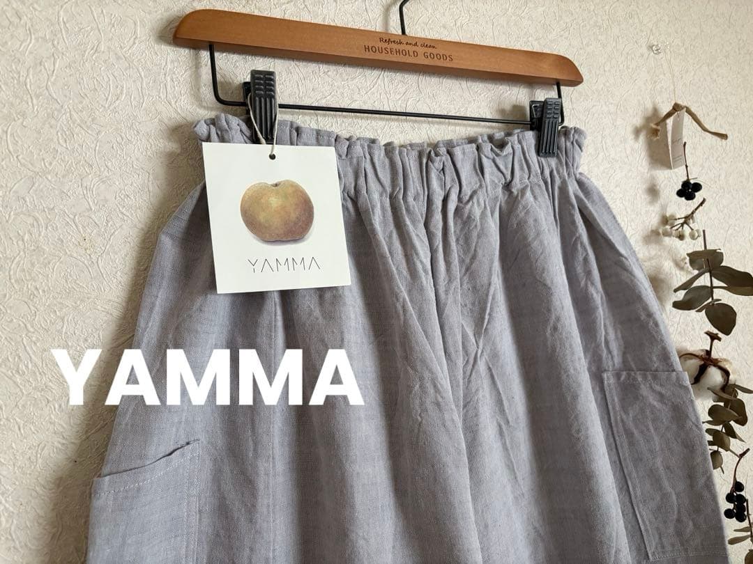 ꕤ極美品ꕤYAMMA ヤンマ産業　会津木綿キュロット③ロングロング丈 白灰
