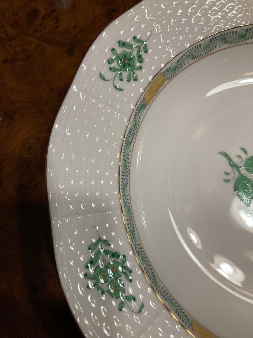 HERENDへレンド　アボニーグリーン　スープ皿4枚