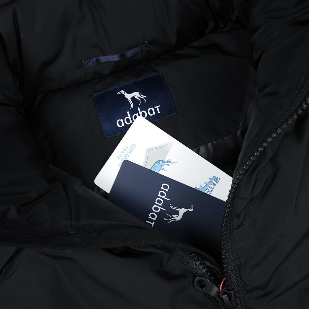 アダバット ADABAT NAVY 撥水 ジェットブラック ダウンベスト 黒 S