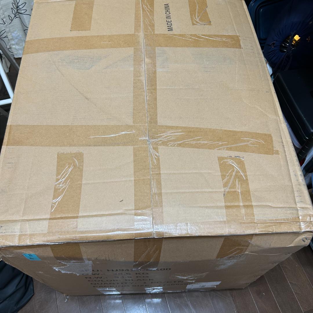 電動リクライニングソファ　一人用　ブラック革