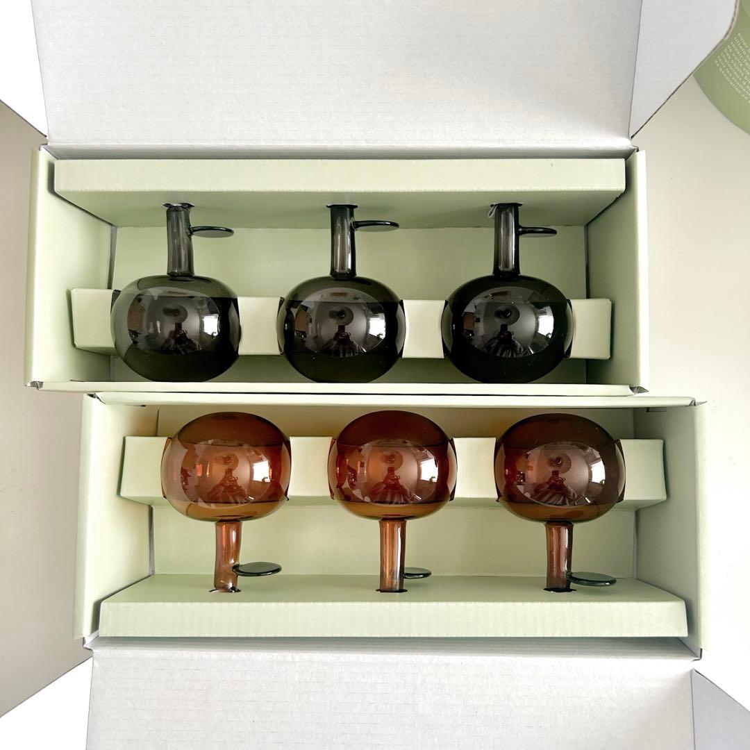 新品 イッタラ ガラスオーナメント アップル 林檎ブラウン グレー