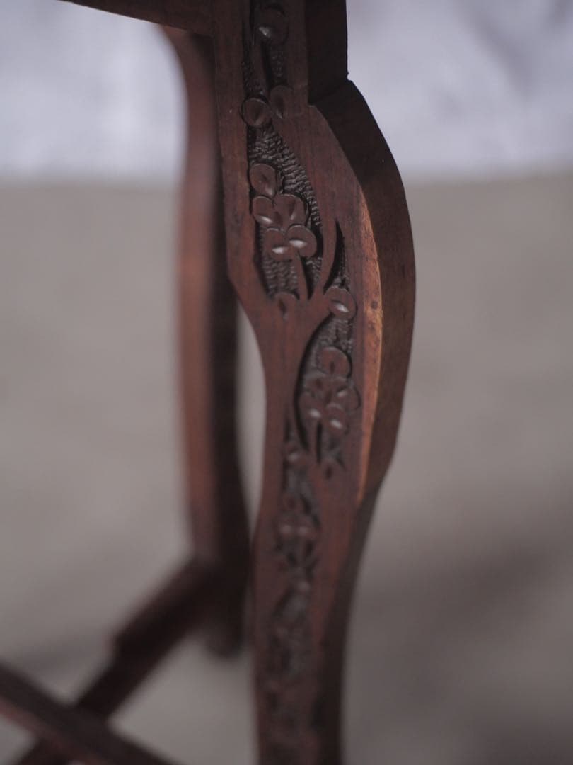 台　インド　花台　展示台　折り畳み式　古家具　古道具　アンティーク　昭和レトロ