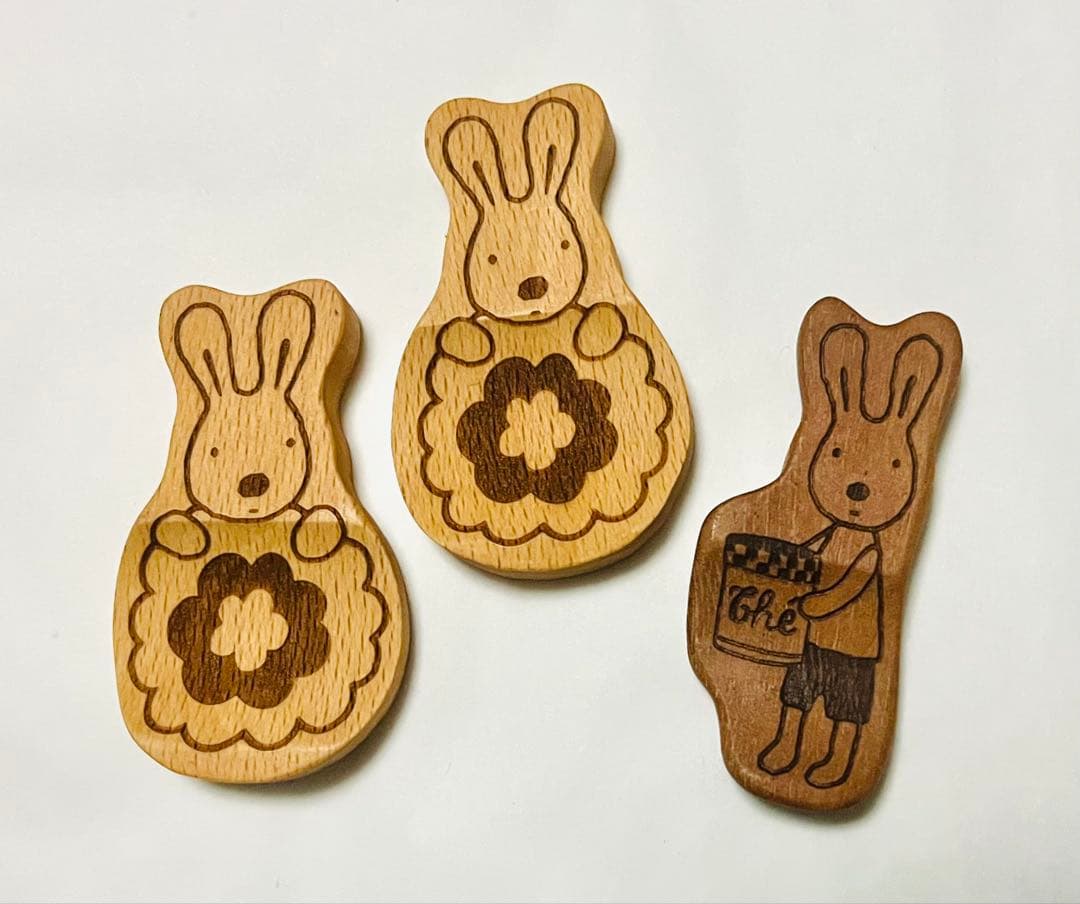 merucarishopping!】木製箸置き3個セット