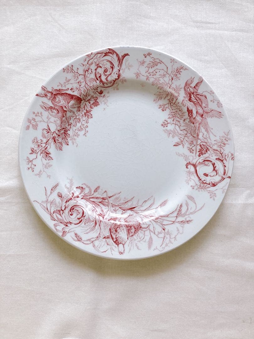 フランスアンティーク　LUNEVILLE chasseシリーズ　ディナー皿②